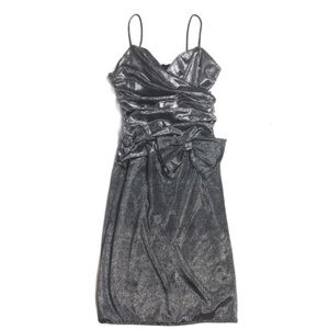 FREDERICK’S OF HOLLYWOOD Dress Vintage Slinky Sexy Shiny Metallic Shimmer Size 6